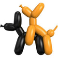 ArtZ® Balloon Dog Getting Busy Sculpture - Black & Yellow / 26x13x25CM