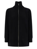 Mm6 Maison Margiela Ribbed Wool Knit Cardigan — Black