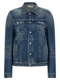Mm6 Maison Margiela Stone-Washed Denim Jacket — Blue