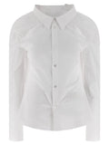 Mm6 Maison Margiela Numeric Signature Embroidered Shirt — White