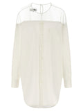 Mm6 Maison Margiela Tulle Insert Shirt — White