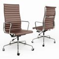 ArtZ® Nordic Design Leather Executive Office Chair - 1 Chair; Brown; High Back