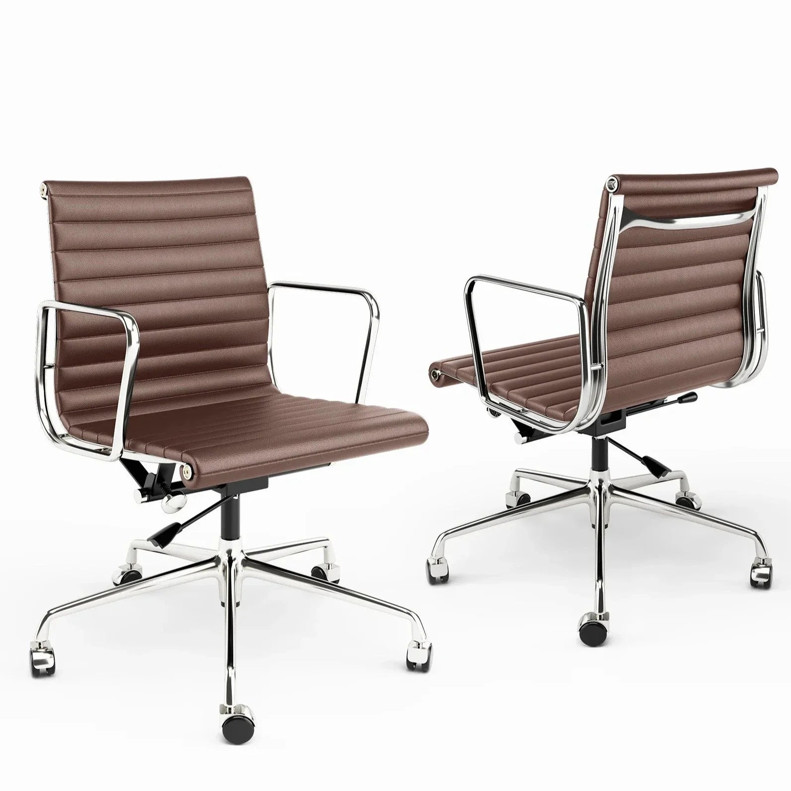ArtZ® Nordic Design Leather Executive Office Chair - 1 Chair; Brown; Low  Back