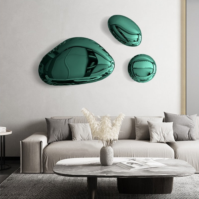ArtZ® Stainless Steel Water Drop Wall Pendants - Green / XLarge