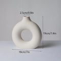 ArtZ® Hollow Ceramic Vase - White Medium