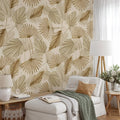 Boho Dry Leaves Wallpaper