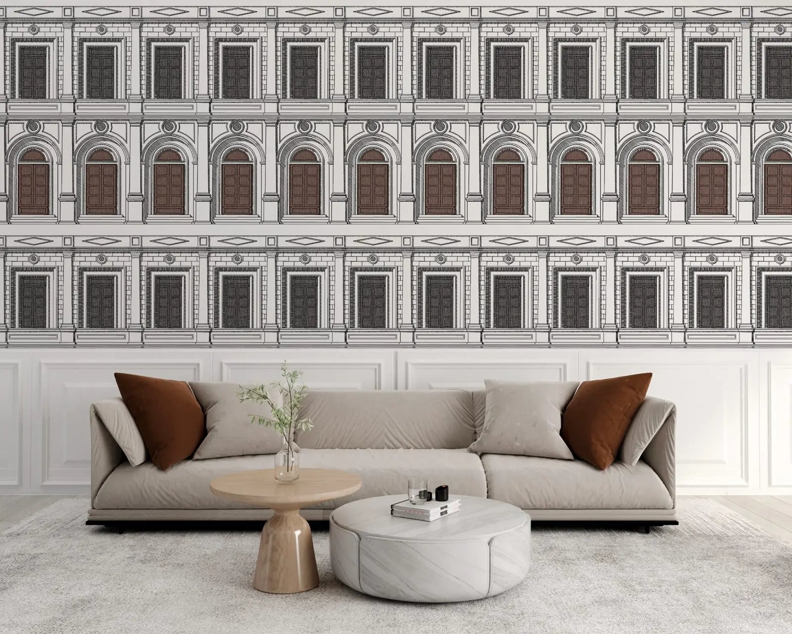 Ancient Palace Columns Mural