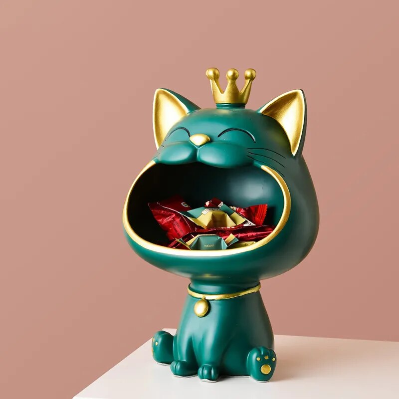 ArtZ® Lucky Cat Storage Bin - Green
