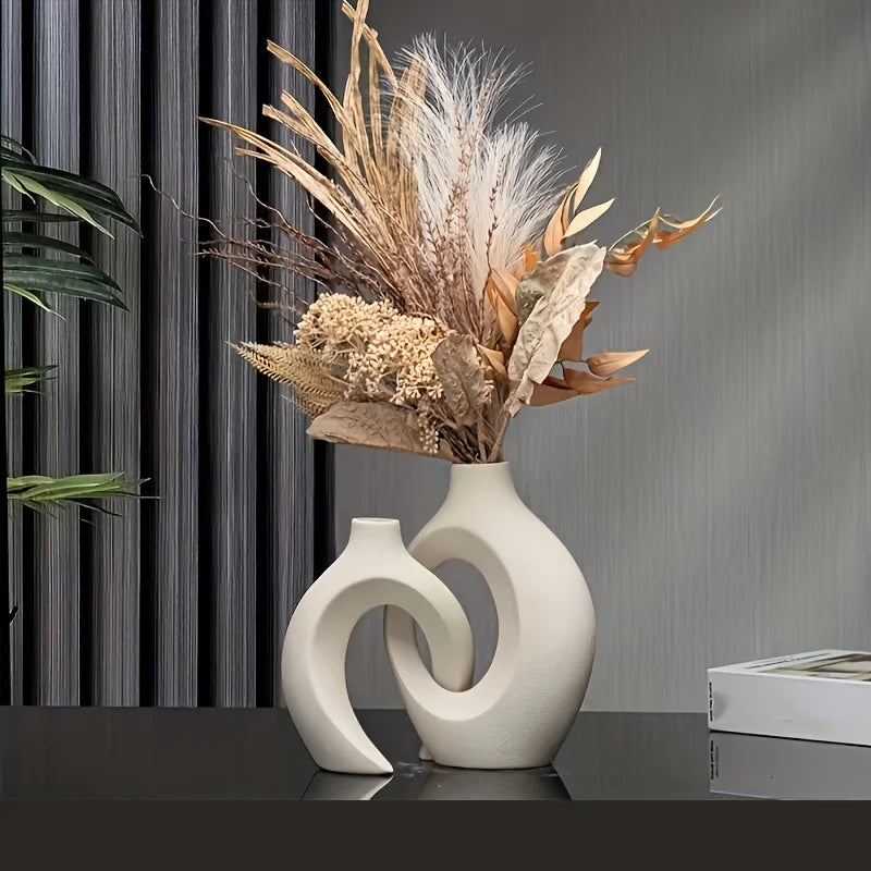 ArtZ® Nordic Love Vases - White Set of 2 Pieces