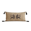 Tiger Empress Velvet Embroidered Throw Pillow