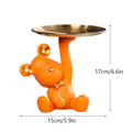 ArtZ® Bear Sculpture Table Tray - Orange