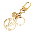 Gold Plated LV Circle Key Holder and Bag Charm