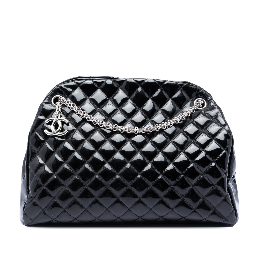 Large Quilted Patent Just Mademoiselle Bowling Bag