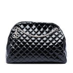 Large Quilted Patent Just Mademoiselle Bowling Bag