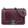 Small Quilted Velvet Boy Flap