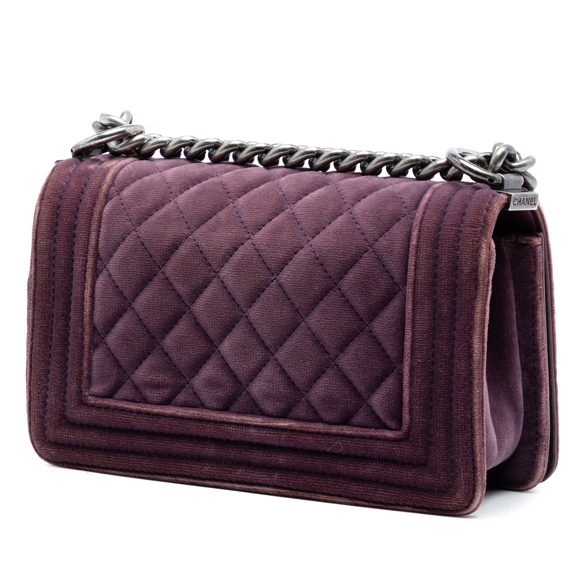 Small Quilted Velvet Boy Flap