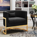 ArtZ® Velvet Nest Chair - Black