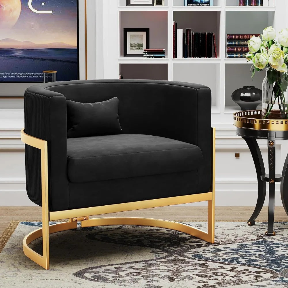 ArtZ® Velvet Nest Chair - Black