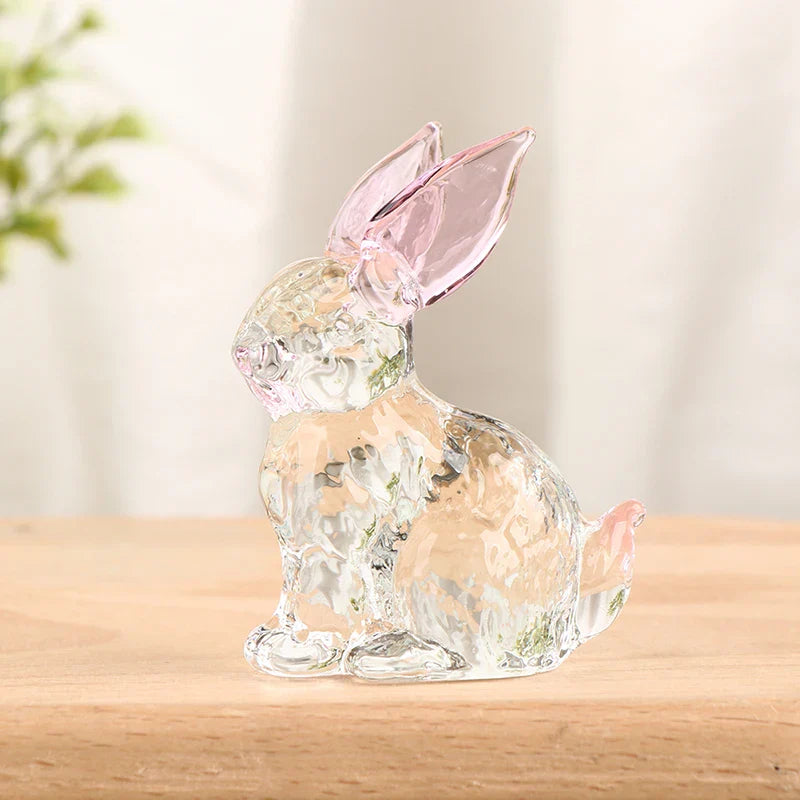 ArtZ® Hoppy Crystal Bunny Sculpture - Pink