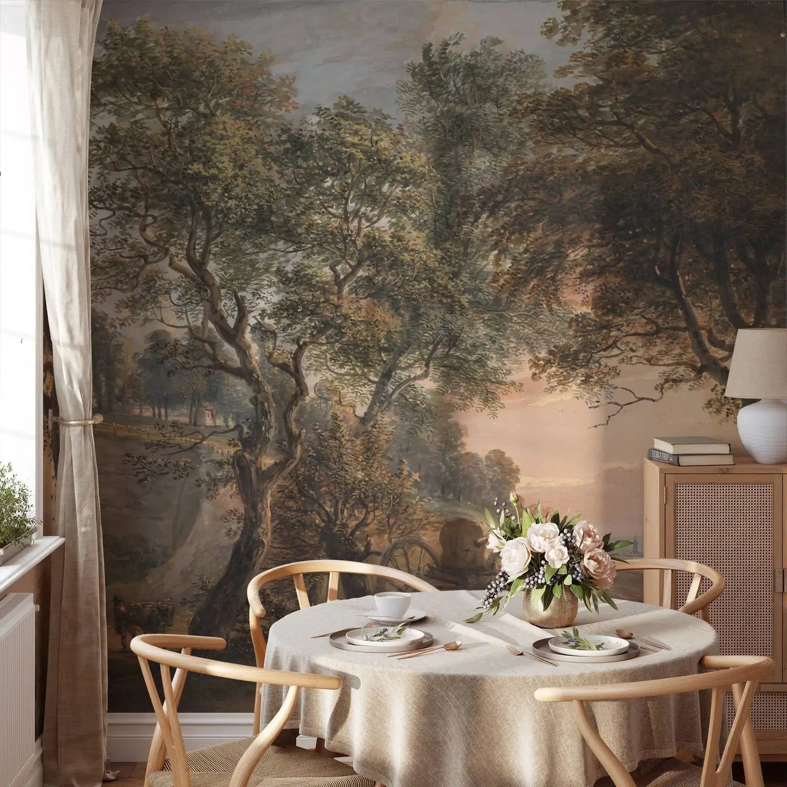 Pastoral Cows Landscape Mural