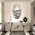 ArtZ® Stainless Steel Oval Mirror - Silver 20 inch by 39 inch (50 cm by 100 cm)