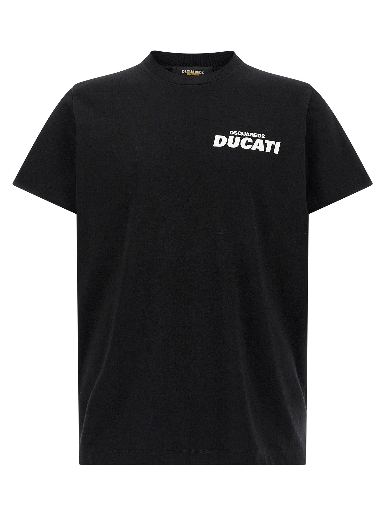 Dsquared2 Ducati Logo Cotton Jersey T-Shirt — Black