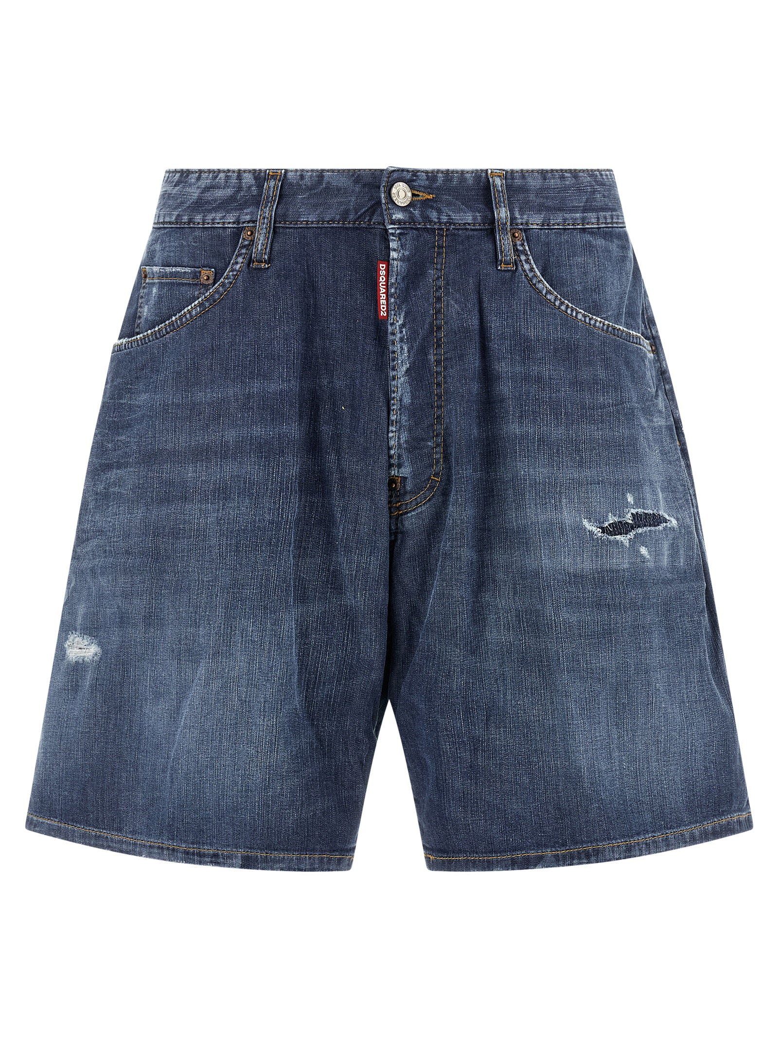 Dsquared2 Boxer Denim Shorts — Blue