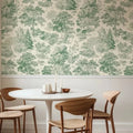 Green Vintage Forest Mural