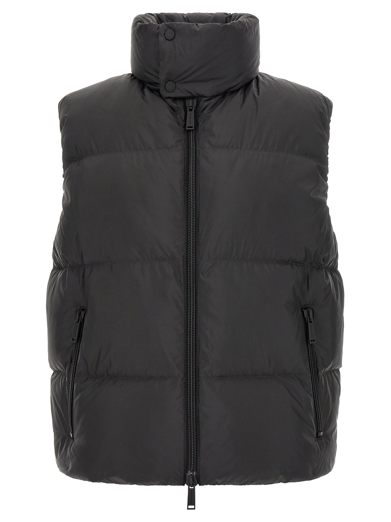 Dsquared2 Quilted Logo Vest — Black