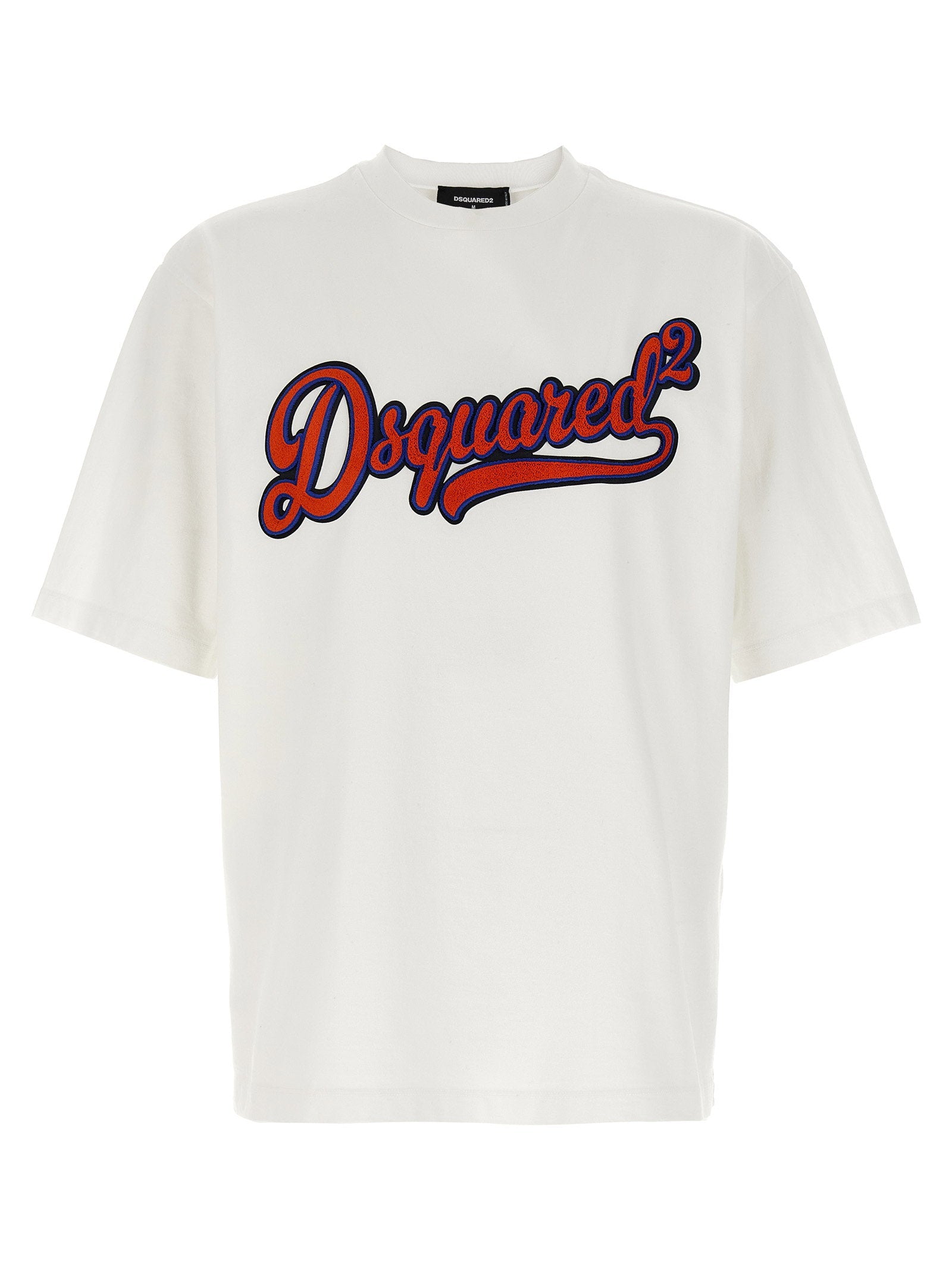 Dsquared2 Logo-Embossed Cotton Jersey T-shirt — White