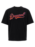 Dsquared2 Logo-Embroidered Jersey T-Shirt — Black