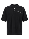 Dsquared2 Logo-Embroidered Cotton Jersey Polo Shirt — Black