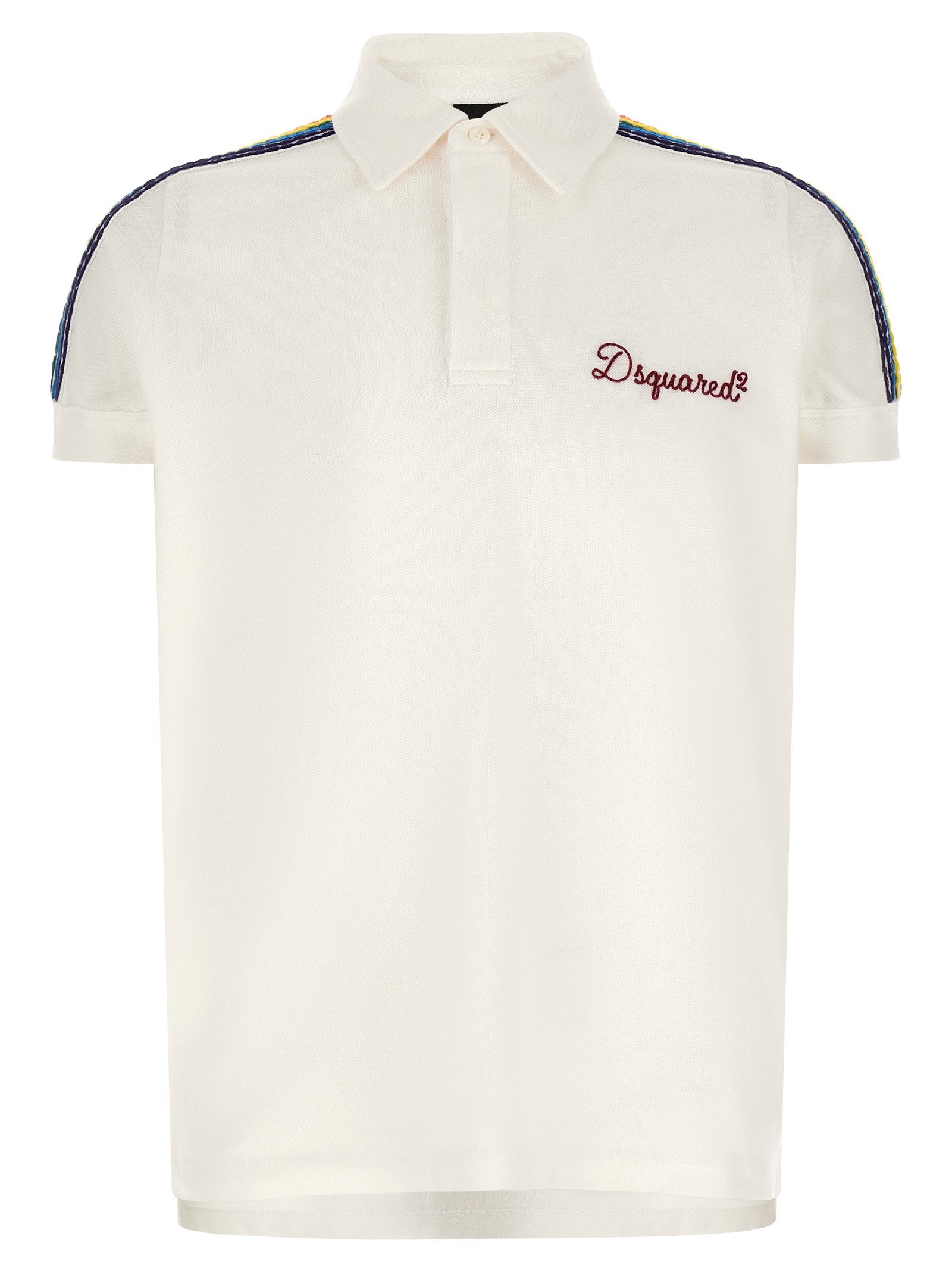 Dsquared2 Be Proud Polo Shirt — Cream