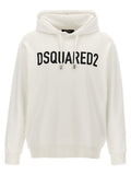Dsquared2 Logo-Print Cotton Hoodie — White