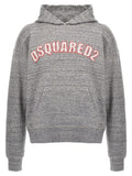 Dsquared2 Logo-Embossed Hoodie — Grey