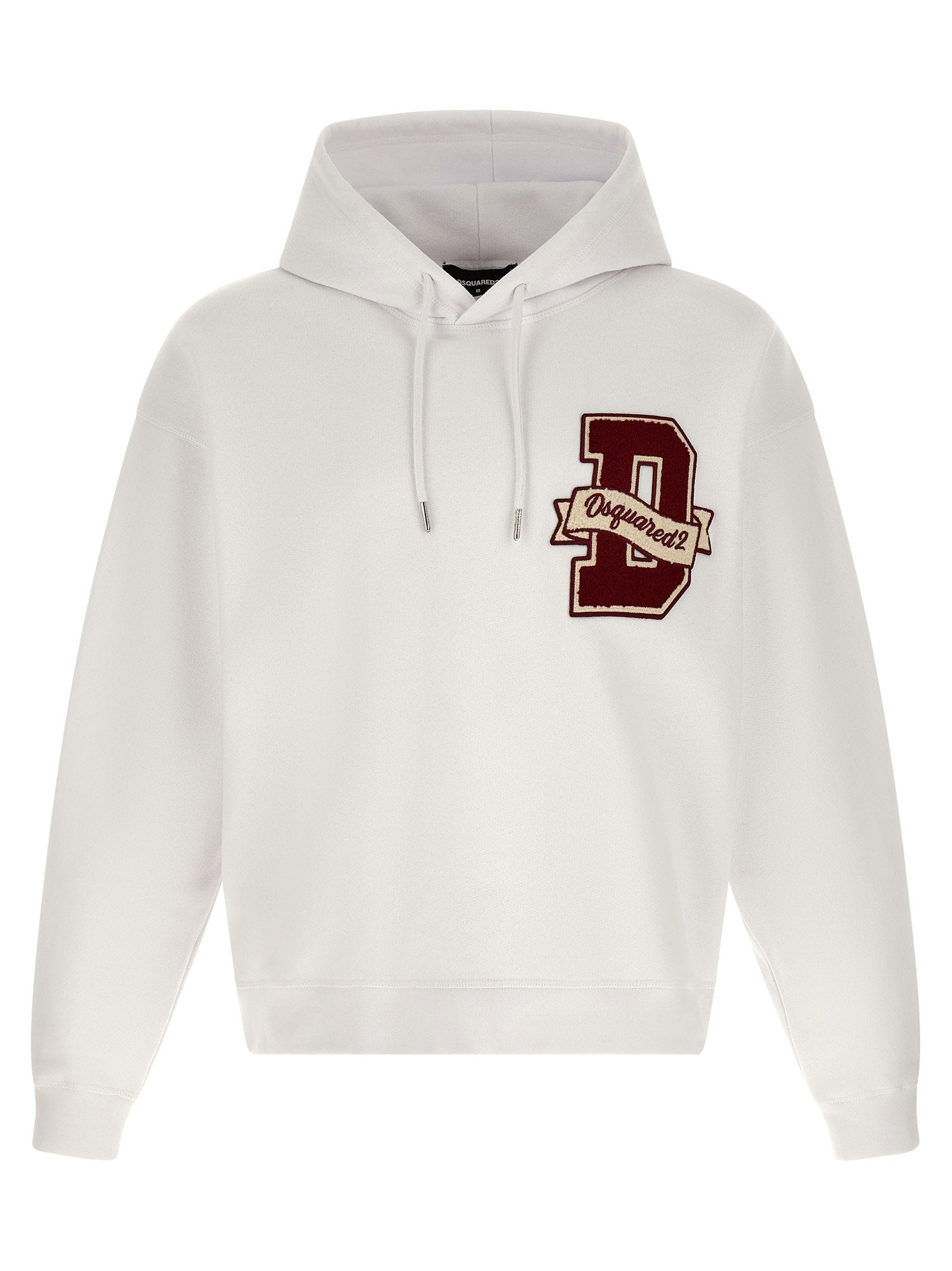 Dsquared2 Logo-Patch Hoodie — White