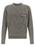 Dsquared2 Logo-Patch Knit Sweater — grey