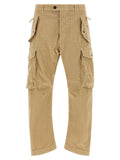Dsquared2 Multi-Pocket Corduroy Cargo Pants — Camel