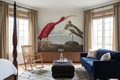 Vintage Scarlet Ibis Bird Mural