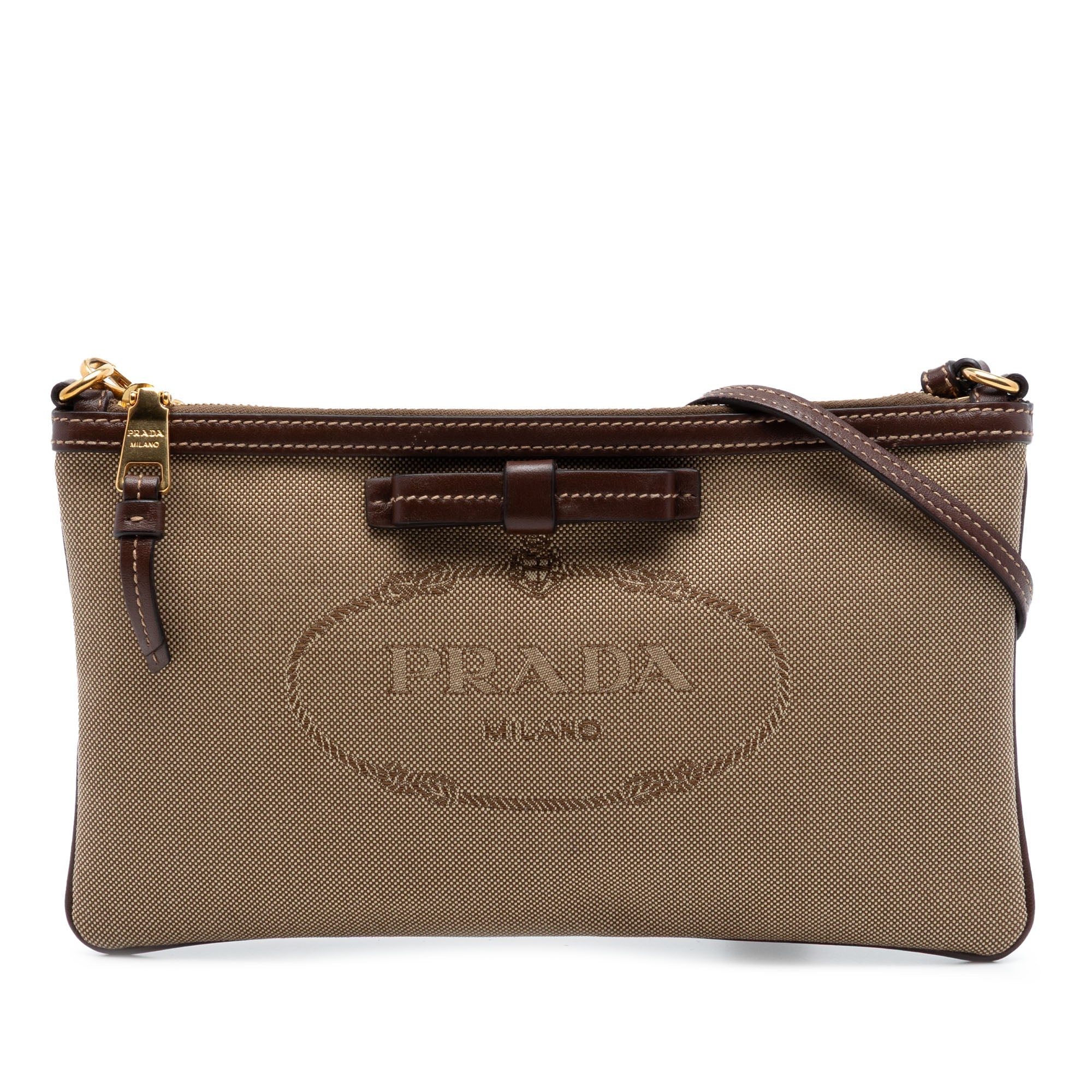 Canvas Canapa Logo Bow Shoulder Bag