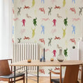 Colorful Cartoon Silhouettes Kids Wallpaper