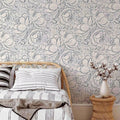 Beige Vintage Peonies Wallpaper