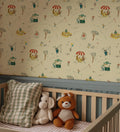 Happy Animals in the Park Kids Wallpaper