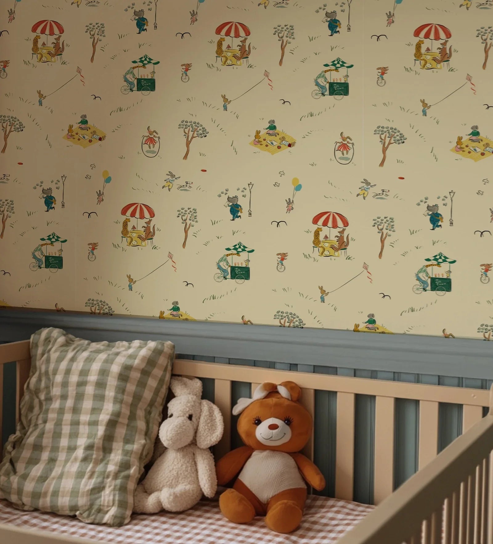 Happy Animals in the Park Kids Wallpaper