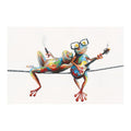 ArtZ® Most Interesting Frog In The World Paintings - Two Frogs / 8.3 inch by 11.8 inch (21x30cm) No Frame