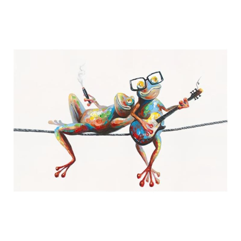 ArtZ® Most Interesting Frog In The World Paintings - Two Frogs / 8.3 inch by 11.8 inch (21x30cm) No Frame