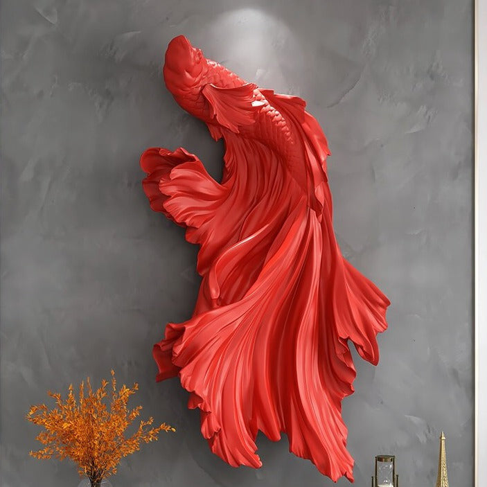 ArtZ® Very Fishy 3D Nordic Wall Sculpture - Red Vertical