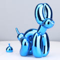 ArtZ® Balloon Dog Doing Business Sculpture - Electroplated Blue