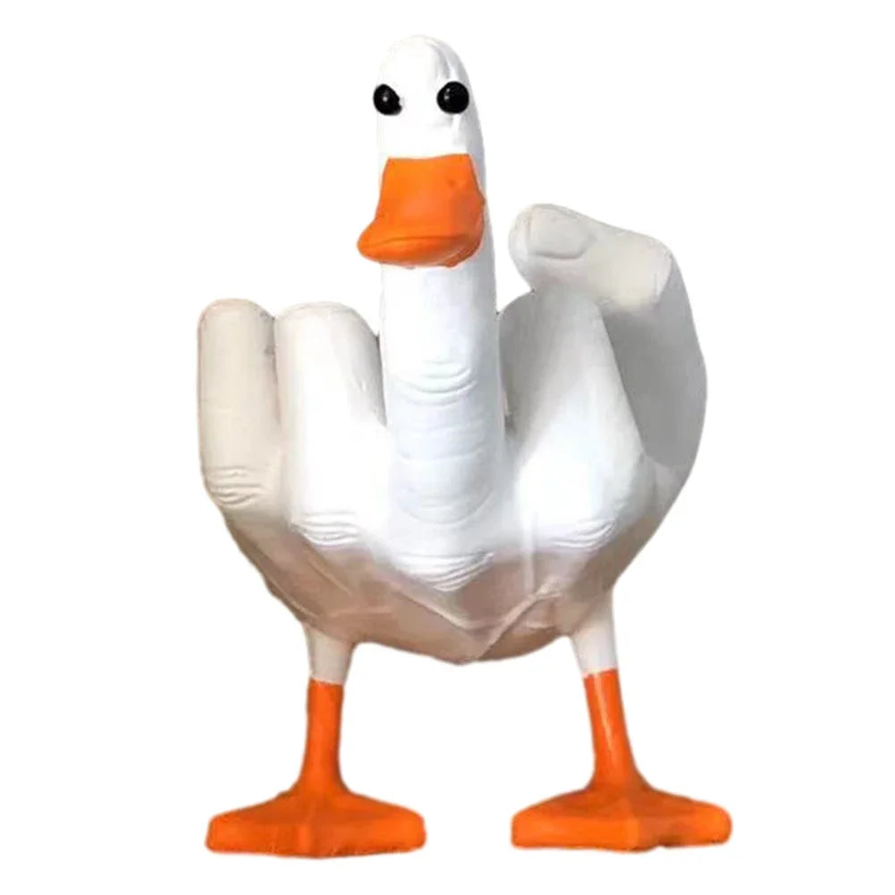 ArtZ® Duck With A Bad Attitude Sculpture - White