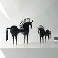 Abstract Horse Metal Figurine